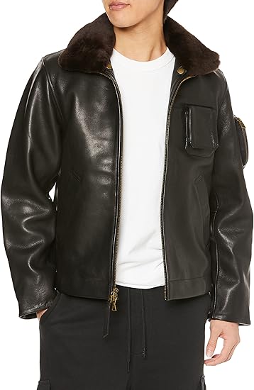 Amazon | [ヒューストン] ミリタリー FRENCH AIR FORCE LEATHER JACKET