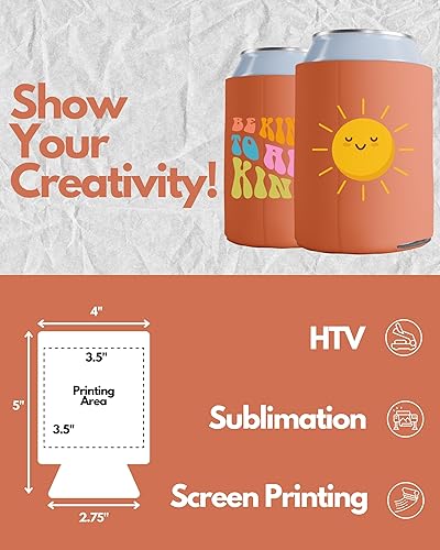 Miniatura 2 de Fundas para latas en blanco  Enfriadores plegables  Artículos para manualidades al mayoreo para boda o despedida de soltera