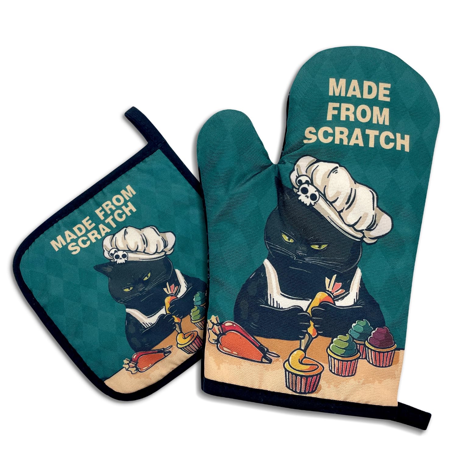 Realizzati da graffi, divertenti guanti da forno e presine, guanti da forno in silicone antiscivolo, guanti da forno per gatti, regalo per amanti dei gatti, regali per mamma e gatto, cucina e barbecue
