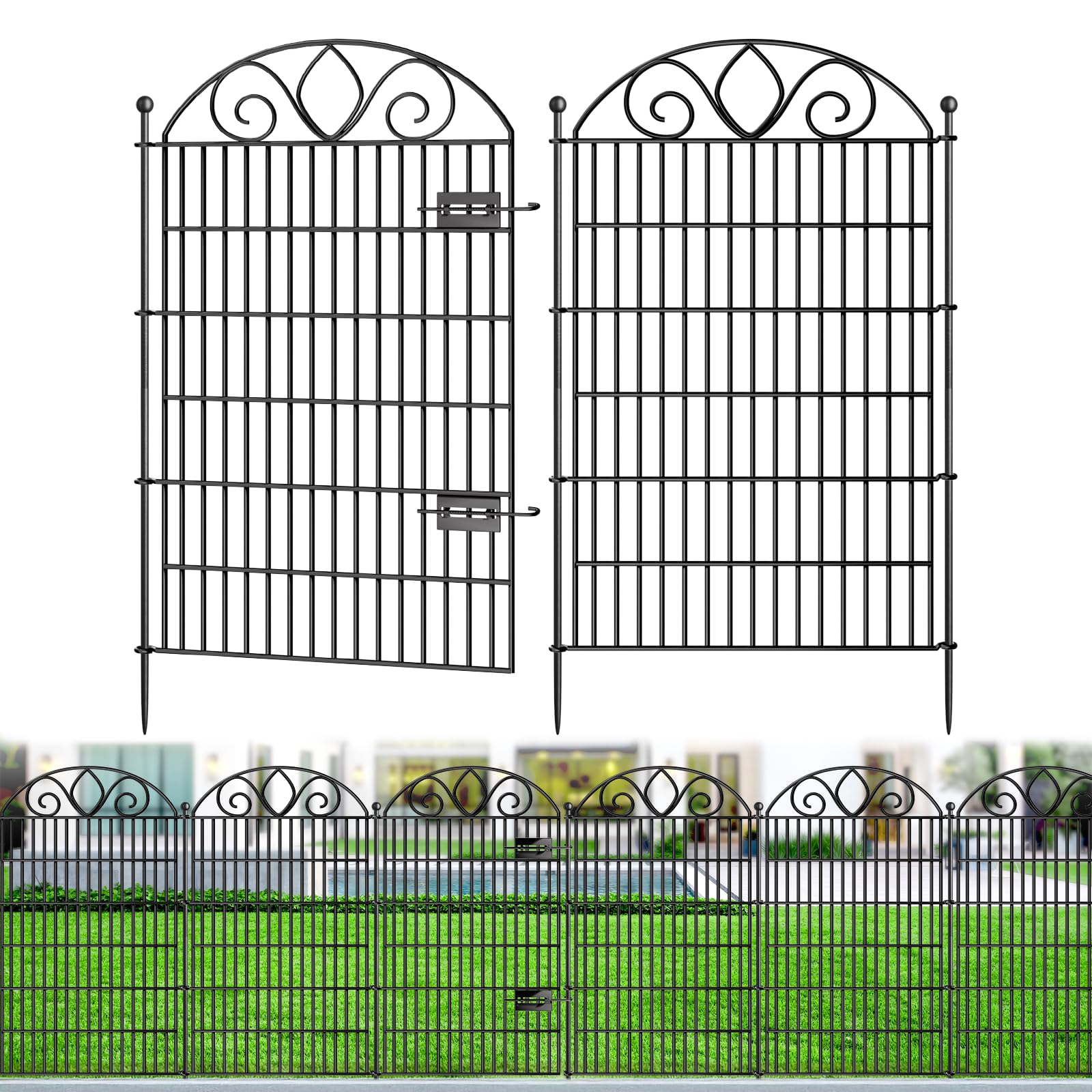 MIWEVRO No Dig Garden Fence