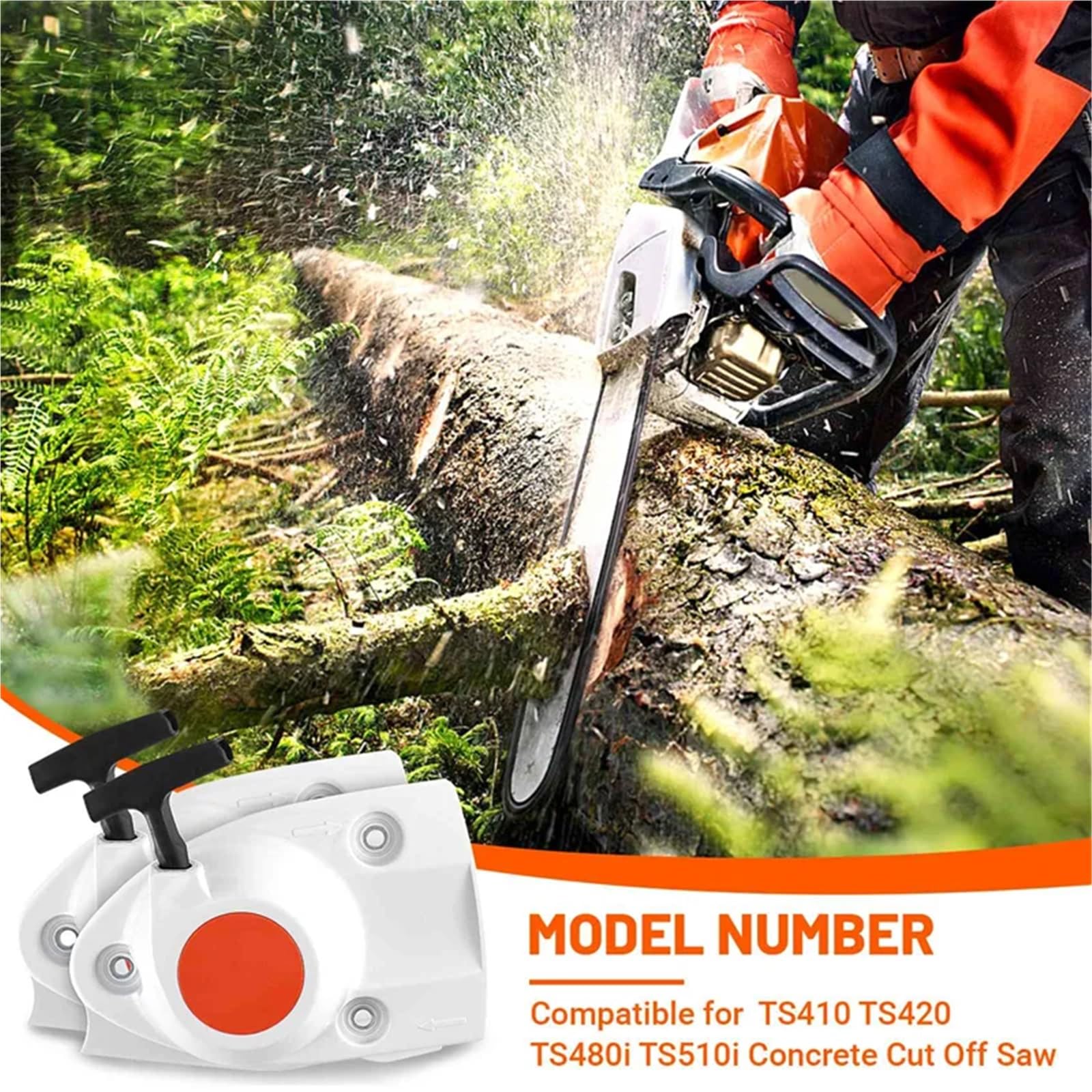 Wymiana rozrusznika kosiarki 2 szt. Zestaw rozrusznika odrzutowego dla piły łańcuchowej dla Stihl Ts410 Ts420 4238-190-0300-abgl