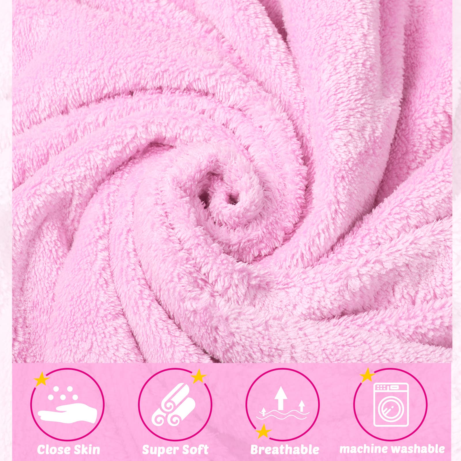 Reginary Paquete de 4 toallas con capucha para bebé, toallas de baño de forro polar coral, 76 x 76 cm, manta de baño suave y absorbente con capucha para recién nacidos, niños y niñas, suministros de