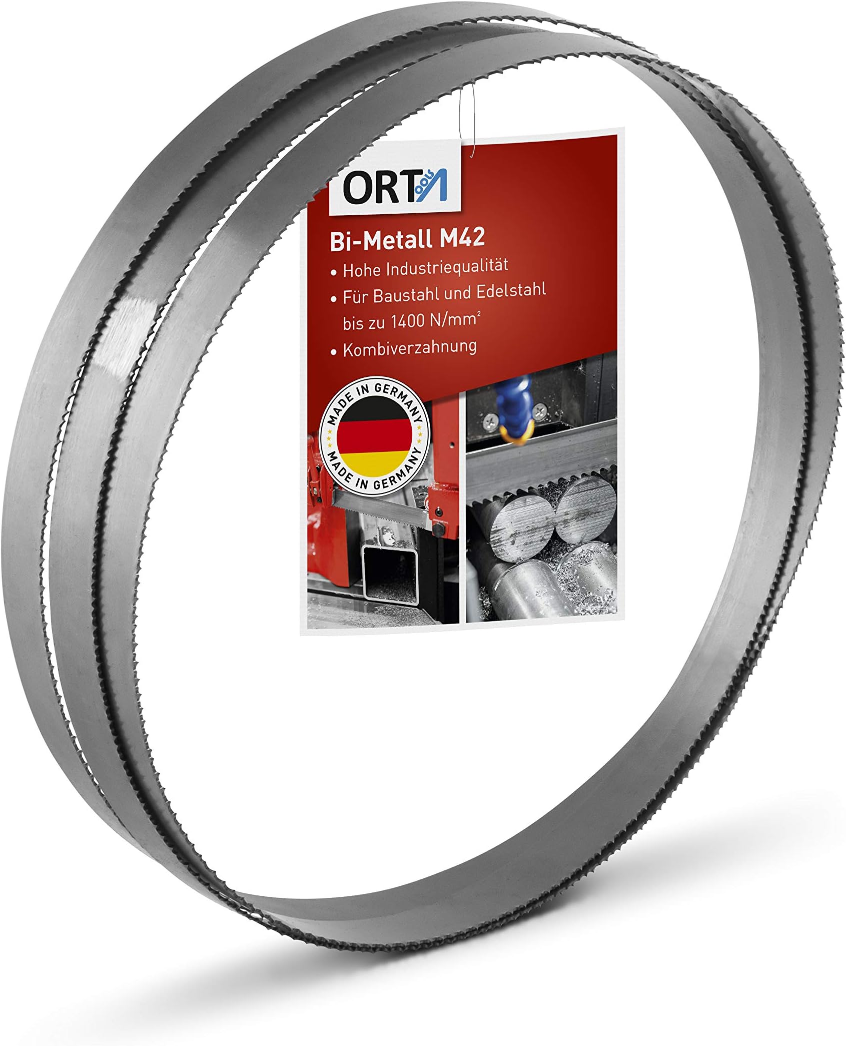 Set Di 3 Lame Per Sega A Nastro Bimetalliche M42 - 1140x13x0,65mm Passo 10/14 - Compatibili Con G&uuml;de MBS 105 V