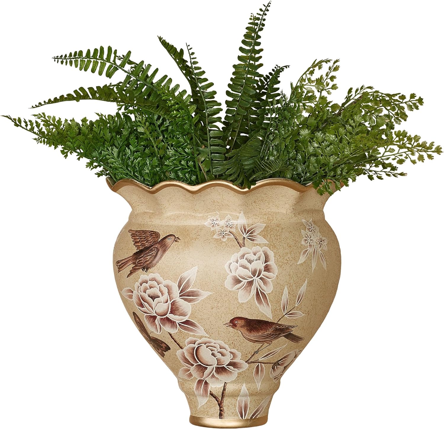 Busy Birds Decorative Wall Pocket Cream