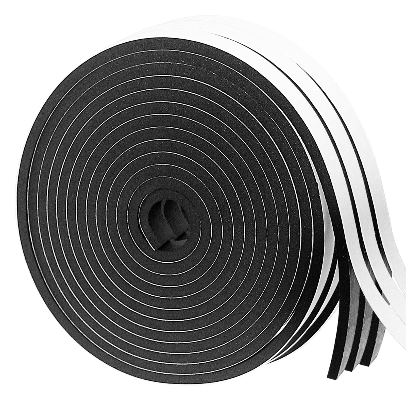 Self-Adhesive Sealing Tape, Foam Rubber, Self-Adhesive Foam for Doors, Windows, Sound Insulation, Anti-Collision, Dustproof Sealing Tape (12 x 3 mm x 5 m, 3 Rolls)