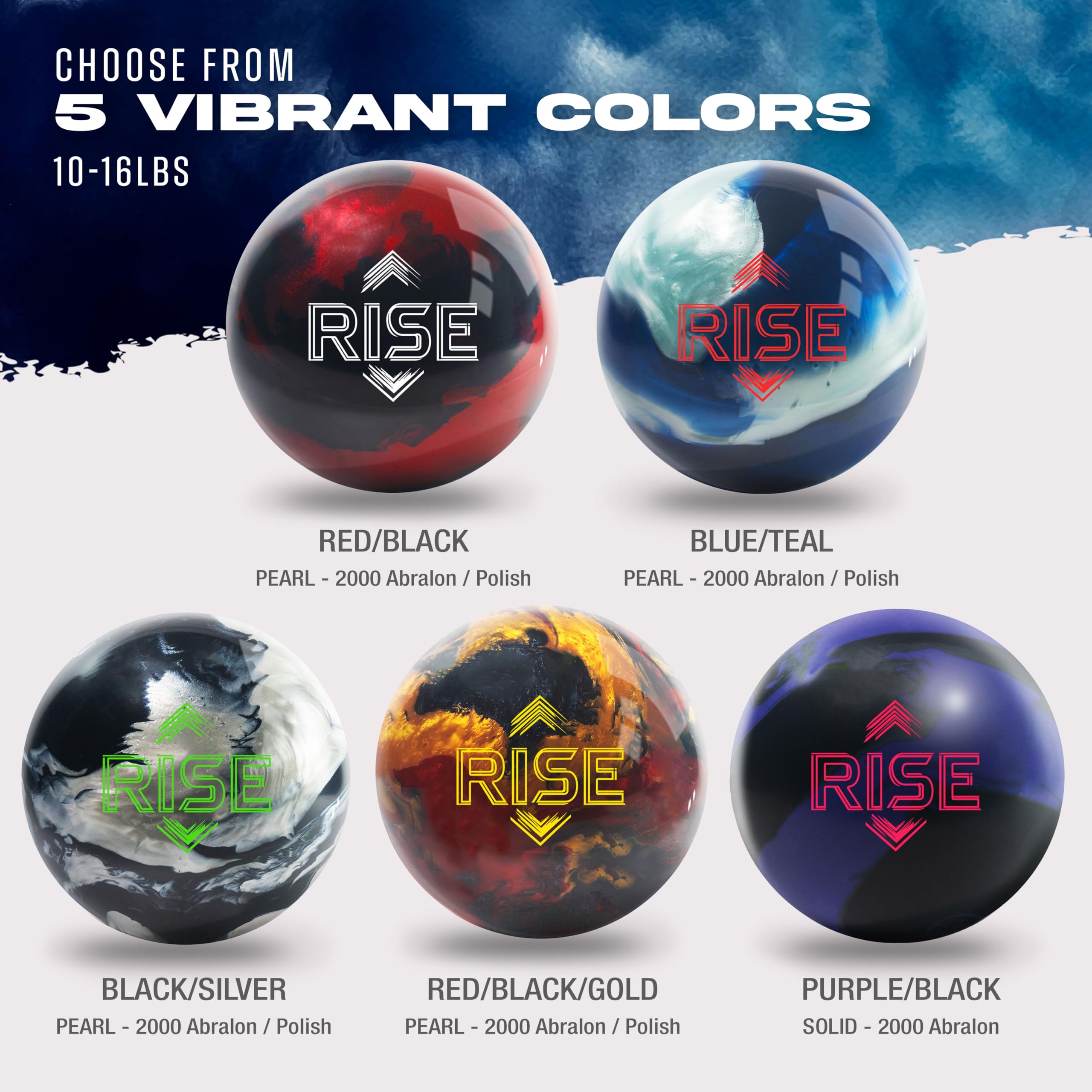 KR Strikeforce Rise Reactive Performance Bowlingball ungebohrt USBC-geprüft 7,3 kg