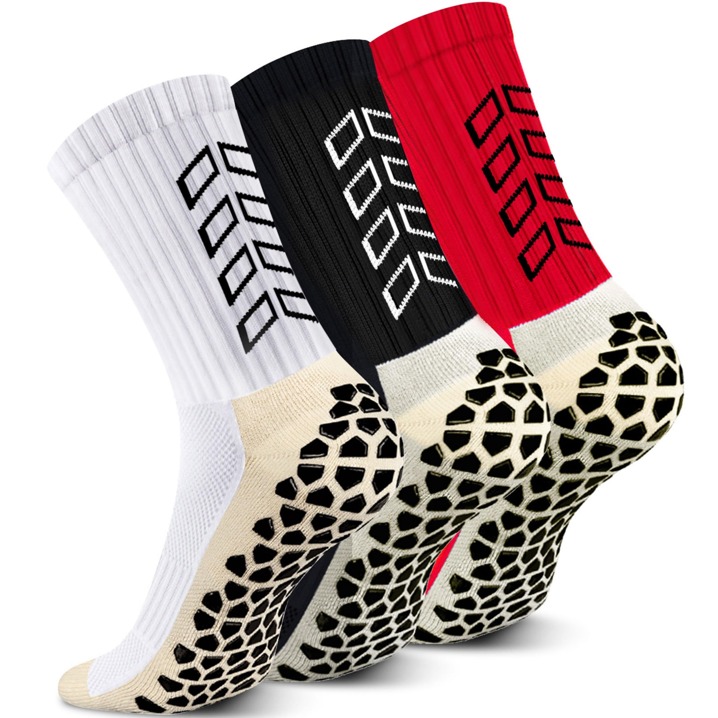 ENONEO Calze Calcio Antiscivolo Uomo 37-45 Calze Antiscivolo Calcio Anti Vesciche Addensare Cotone Calzini Sportivi Donna Traspirante Calzini Grip Calcio per Ciclismo Trekking