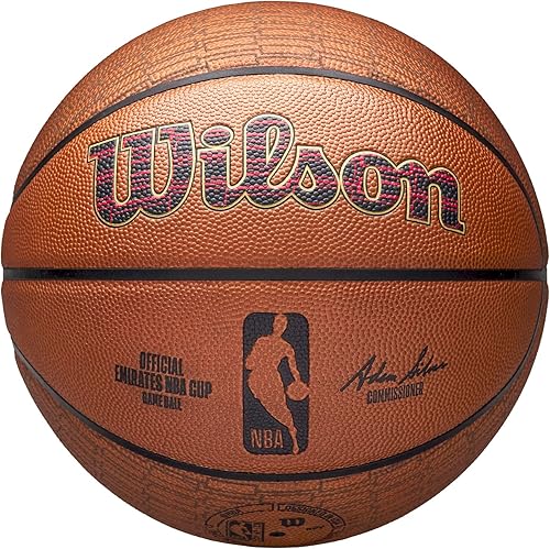 Wilson Emirates NBA Cup - Juego oficial de baloncesto - Talla 7, color marrón
