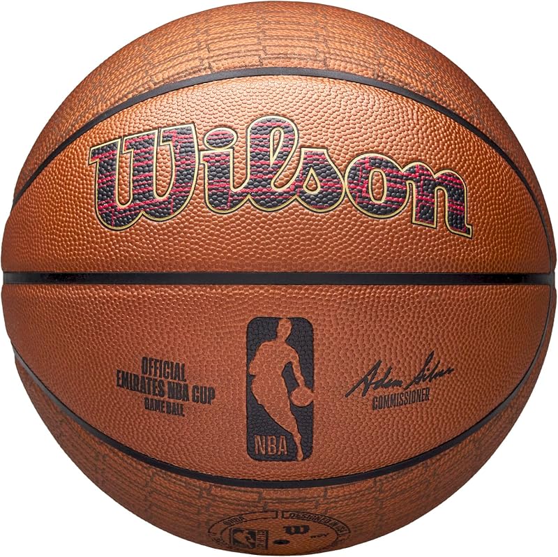 WILSON Emirates NBA Cup Official Game Basketball - Size 7, Brown