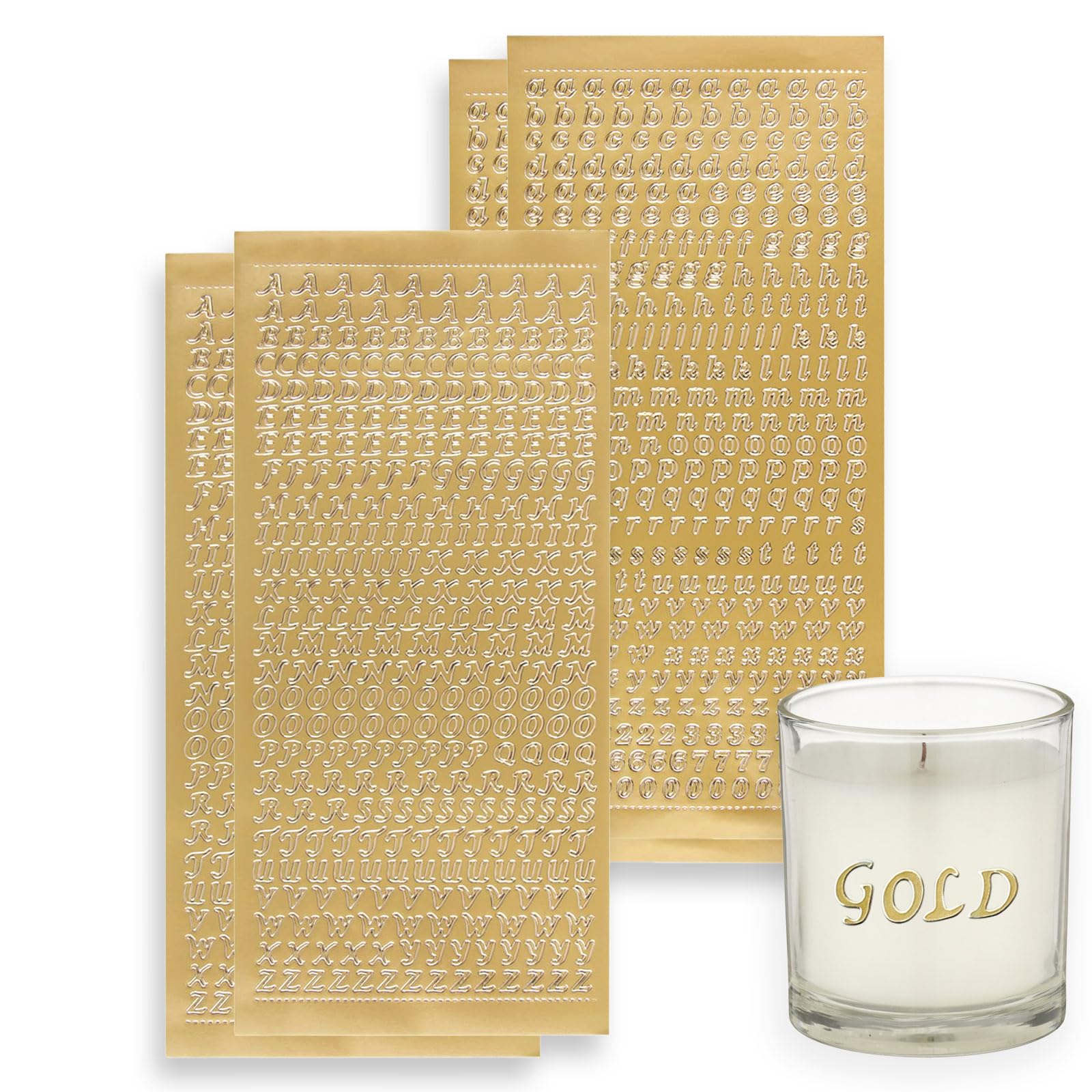 FlyWave Pegatinas Letras Adhesivas, Letras de Vinilo Autoadhesivas, Nombres en Vinilo Adhesivo, Letras Adhesivas Pequeñas para Scrapbooking, Decoración de Tarjetas y Manualidades