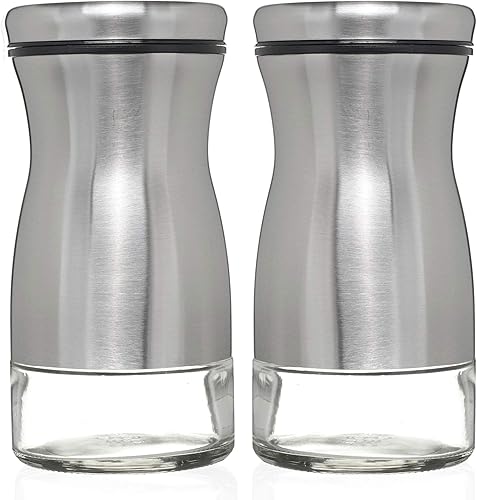 Miniatura 8 de Juego de saleros y pimenteros con agujeros ajustables para verter - blanco