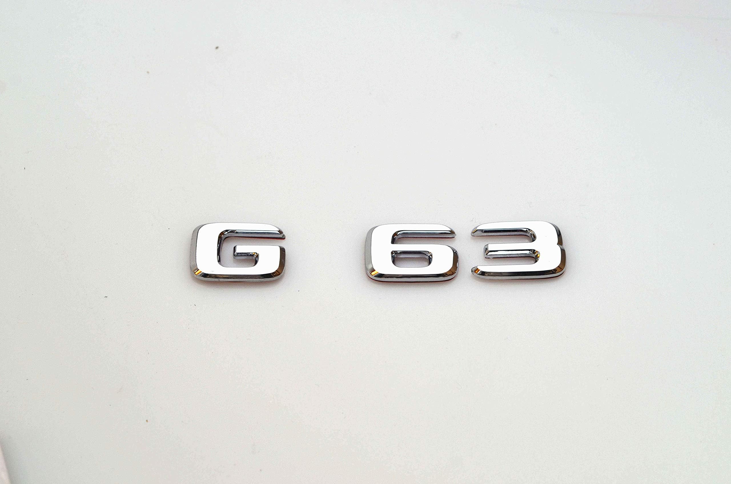 aiku 3D Car Sticker Rear Trunk Word Letters Badge Emblem Lid Decal Logo Decoration (G63, Chrome)
