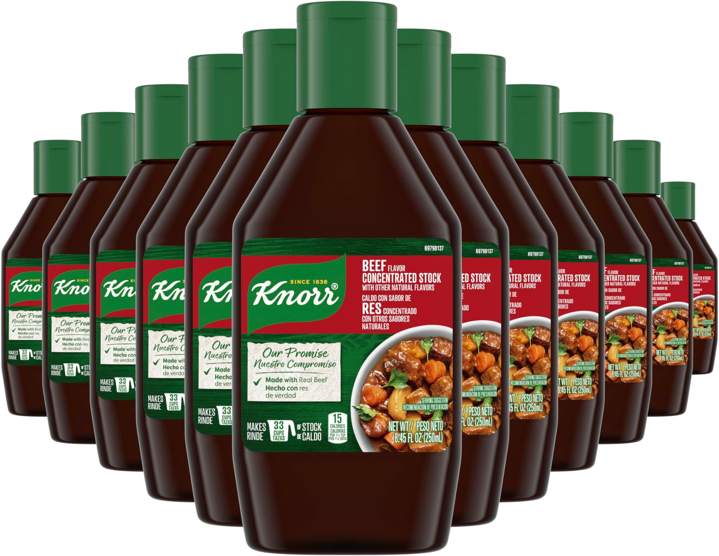 Concentrated Stock Beef For a Flavorful and Aromatic Beef Stock Gluten Free and No Artificial Flavors, Colors or Preservatives 8.45 fl oz