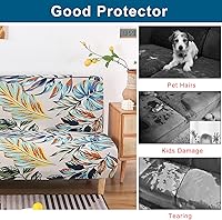 Vista 4 de WOMACO Funda estampada para futón, fundas elásticas para sofá cama, tamaño Full Twin Queen, sin brazos, fundas protectoras con parte inferior