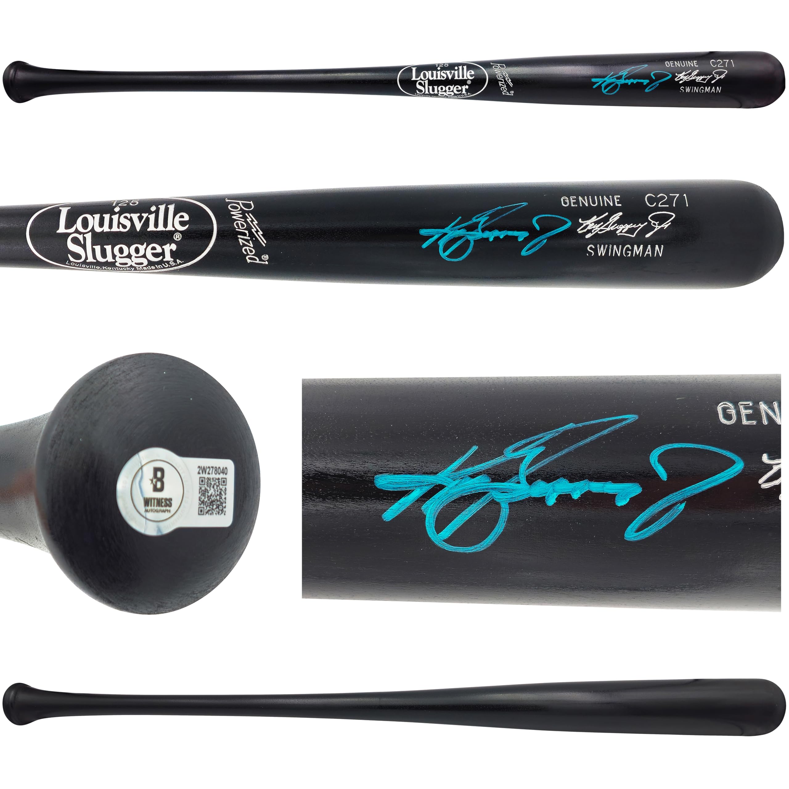 Amazon.com: Ken Griffey Jr. Autographed Black Slugger Louisville