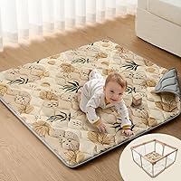 Vista 15 de Blissful Diary Alfombras de Juego para Bebés para el Piso, Alfombra de Pañal de 50x50, Almohadilla de Espuma con Acolchado Grueso para Bebés y Niños