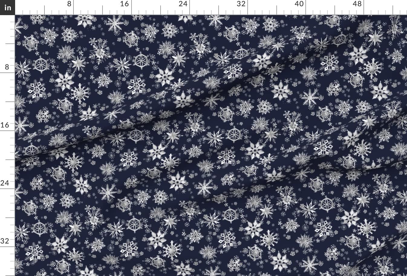 Spoonflower Fabric - Snowflakes Winter Snow Christmas Holiday Navy White Blue Stars Printed on Upholstery Velvet Fabric Fat Quarter - Upholstery Home Decor Bottomweight Apparel