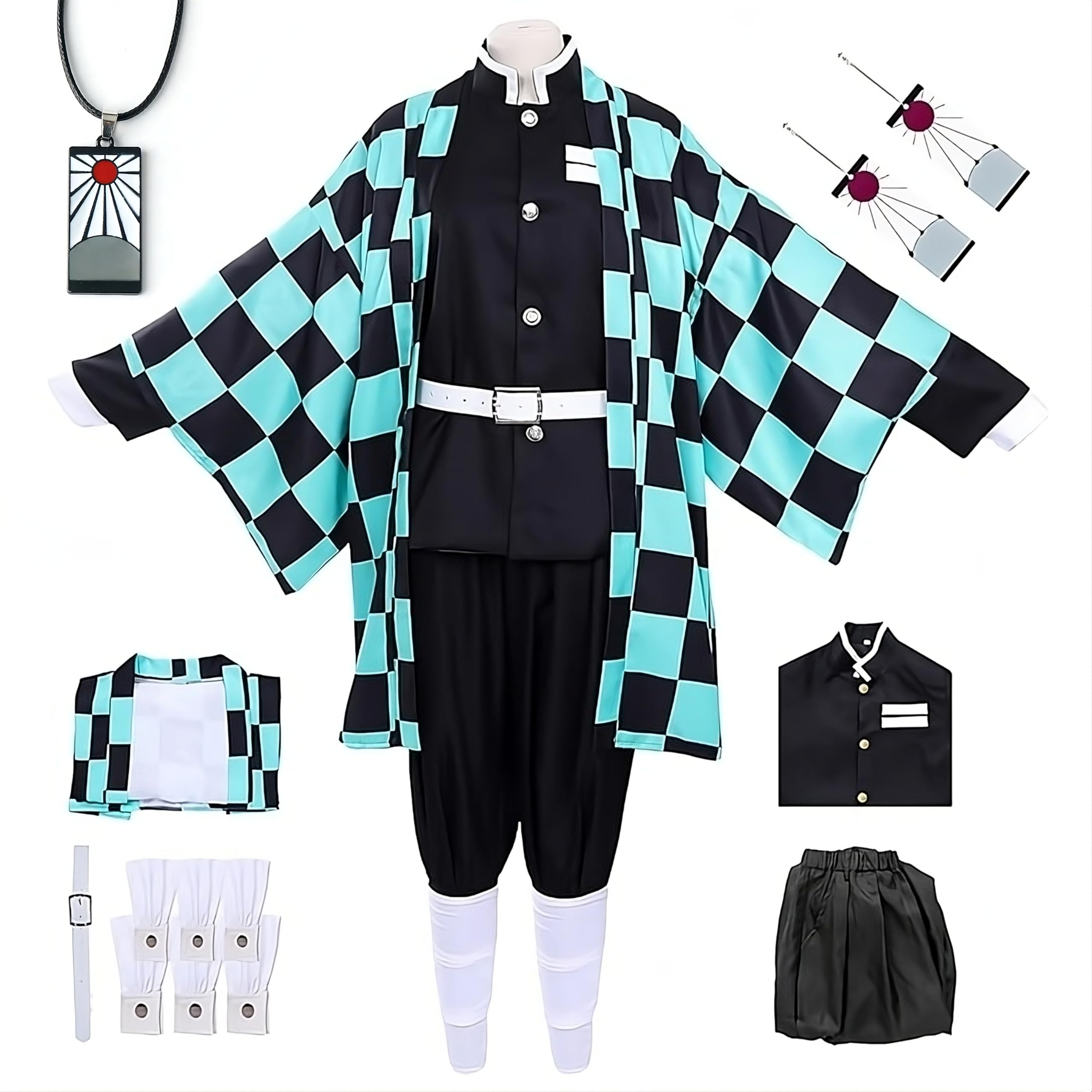 Tiny Tim Demon Slayer Anime Kimetsu no Yaiba Tanjiro Kamado Costume for Cosplay | Anime Collectible | Necklace | Earinga | Anime Merchandise (L, Tanjiro) (B0CJSNF9FW) Amazon Price History, Amazon Price Tracker