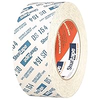 Vista 4 de Shurtape DS 154 - Cinta de contención de doble cara, cinta de pintor y se adhiere a hojas de plástico, para pintar y remodelar, 1.890 in x 75.5 ft