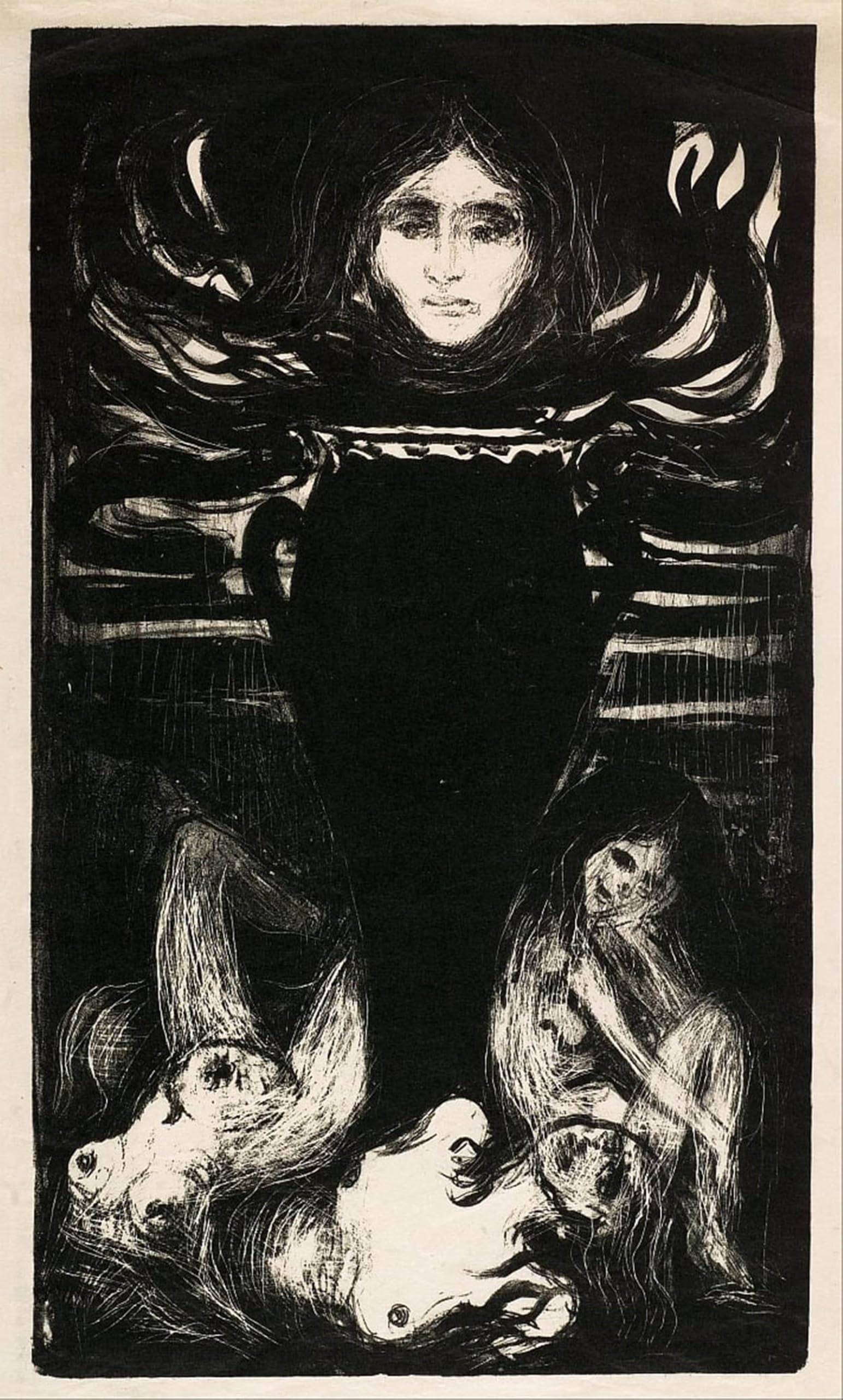 ARTXLXXBN Famous Print Painting Colorful Art Print the Urn by Edvard Munch Canvas Art Decorations for Home Decor 60x90cm