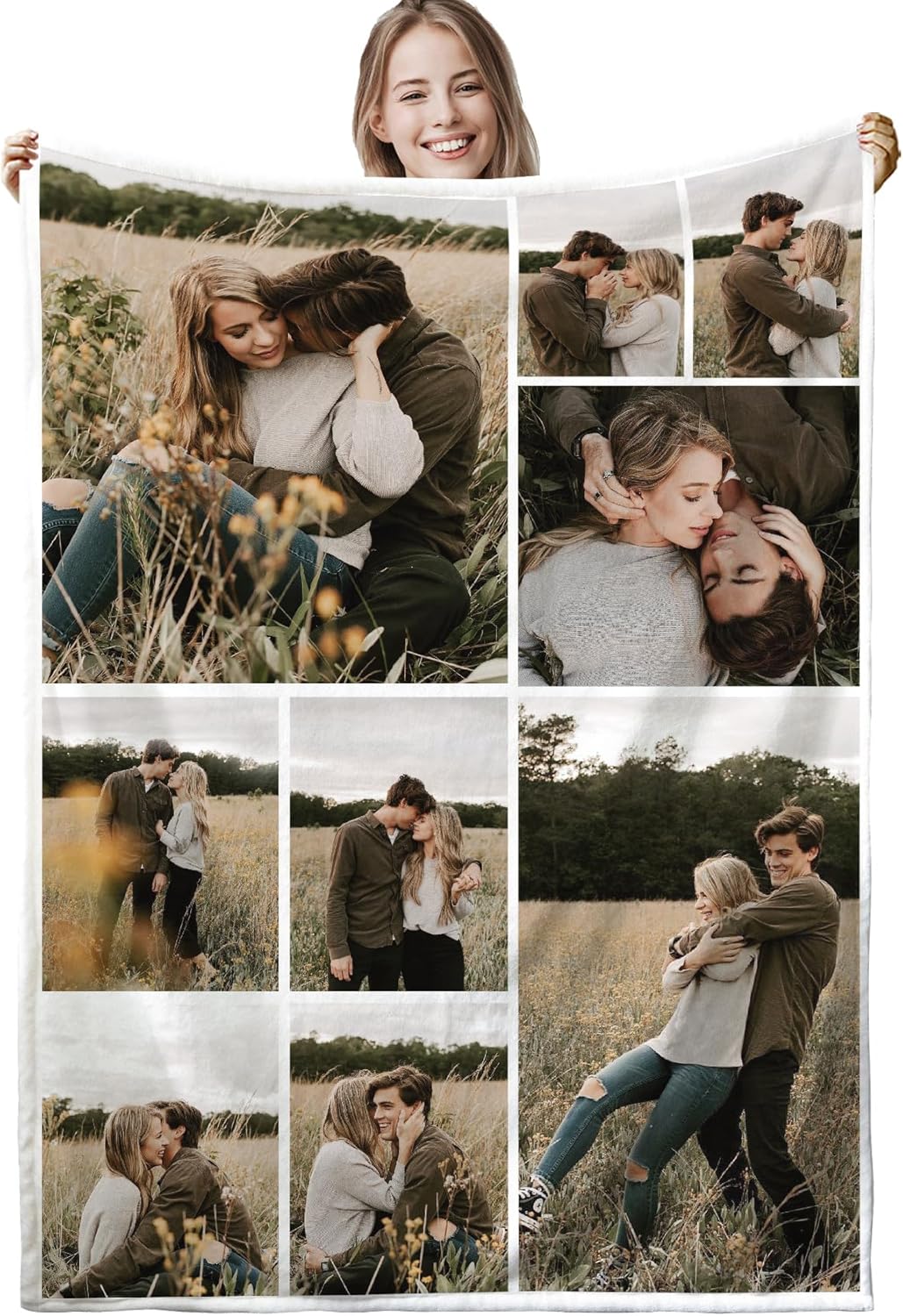 FROKIK Personalised Blanket, Custom Blanket, Personalised Photo Blanket