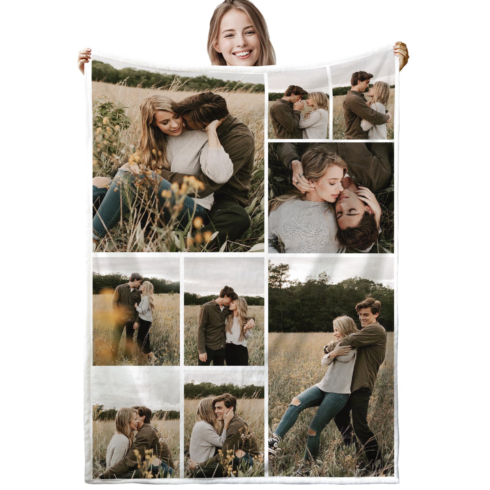 Coperta Personalizzata Con Foto - Plaid In Flanella Morbida, Regalo Ideale Per Amici, Famiglia, Natale