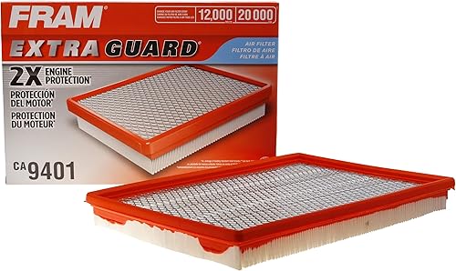 FRAM Extra Guard CA9401 - Filtro de aire de repuesto para modelos seleccionados de Chrysler, Dodge y Ram, proporciona protección de filtro de hasta