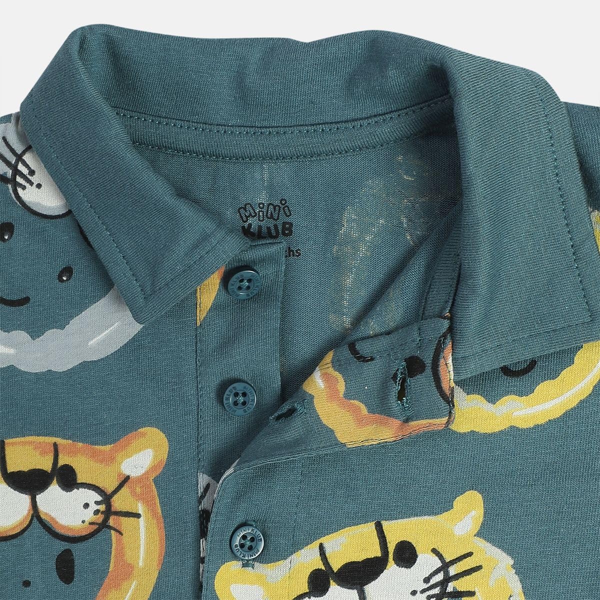 miniklub Baby Boys Collar Full Sleeve Blue Color Knit Polo (0-3M) 2