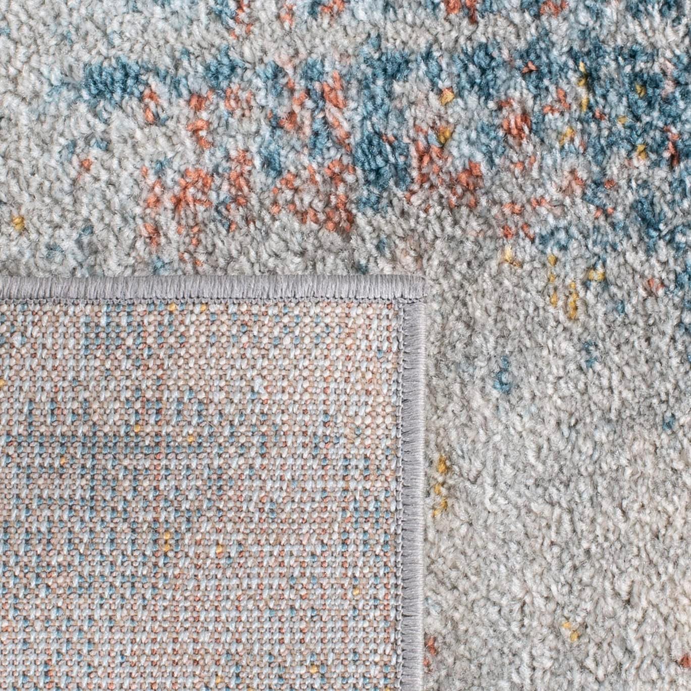 SAFAVIEH Tulum Collection Runner Rug - 2' x 7', Blue & Pink, Modern Abstract Design, Non-Shedding & Easy to Clean, Ideal for Living Room, Hallway, Foyer, Entryway, Bedroom (TUL228M)