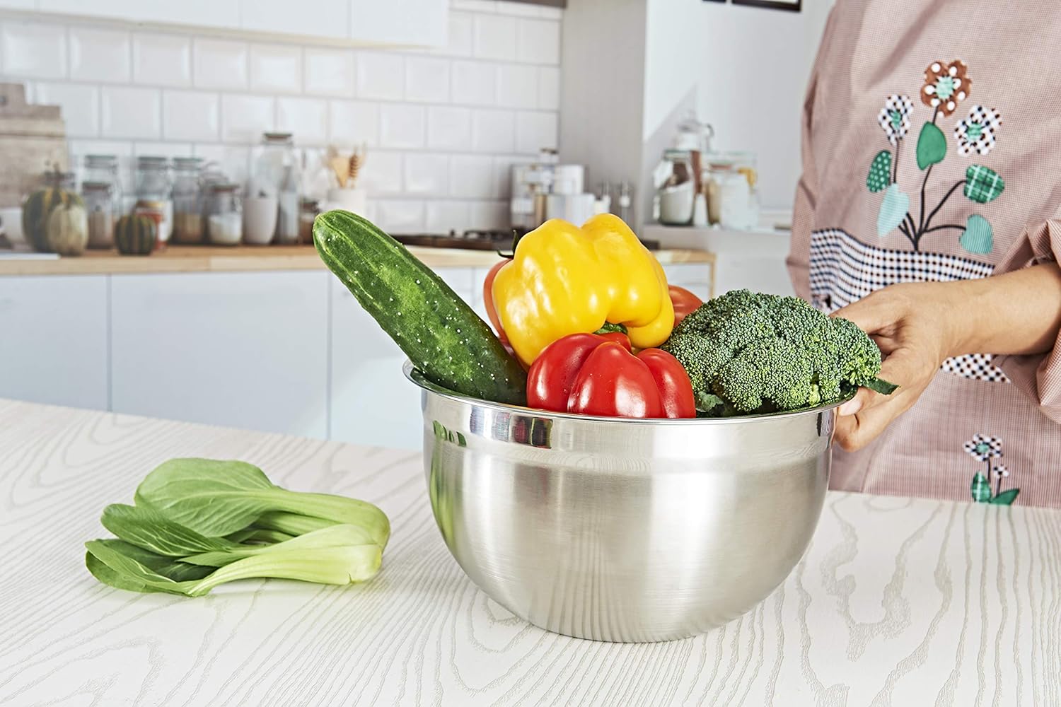 Stainless Steel Mixing Bowl for Baking Cooking and Food Storage Metal Kitchen Aid Mixing Bowls 5 Quart - Image 5