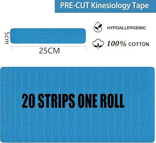 Miniatura 2 de Kinesiology Tape Pro Athletic Sports Cinta impermeable transpirable sin látex para tobillo, muñecas, rodillas, elástica, correr, tenis, natación,