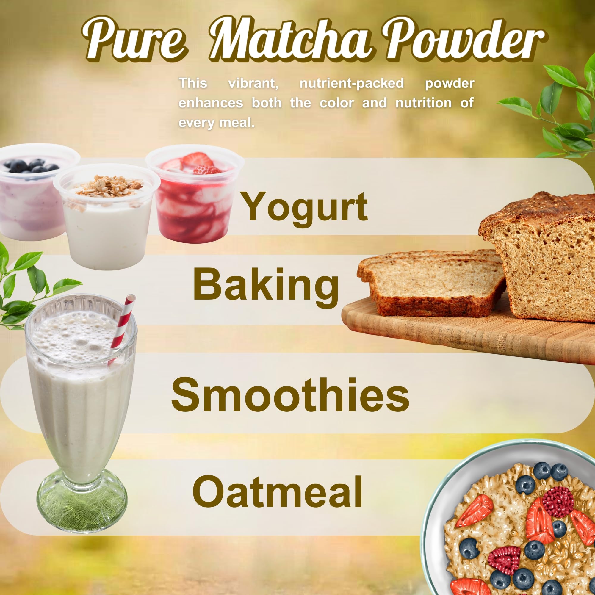 Hanan Mikhuy Matcha Green Tea Powder 100g - 100 Natural T Verde Molido - Vegan Non-GMO Gluten-Free - — view 5