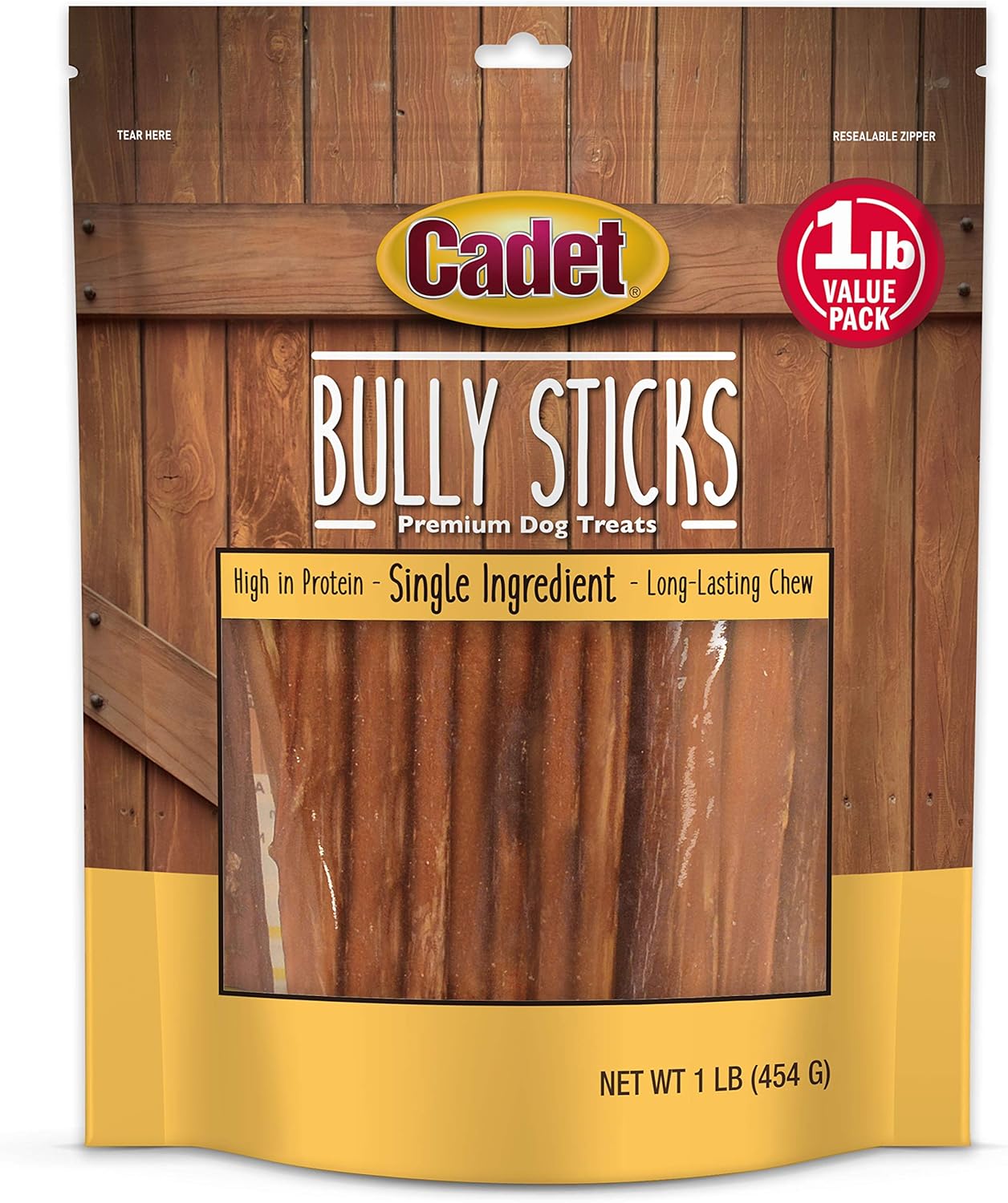 Cadet Bully Sticks Dog Treats 1 lb. Pet Supplies