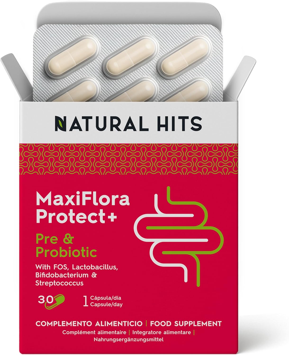 Prebiotics and intestinal probiotics – Strengthen your defences and intestinal flora – 14 strains of lactobacilli and bifidobacteria – 30 Gélules – Cure 1 Mois Prebiotics and intestinal probiotics – Strengthen your defences and intestinal flora – 14 strains of lactobacilli and bifidobacteria – 30 Gélules – Cure 1 Mois