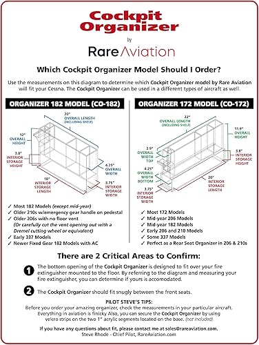 Miniatura 3 de Rare Aviation Cessna Organizador de cabina CO-172