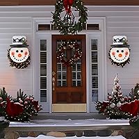 Vista 2 de FUNPENY Cubiertas de luz de porche de Navidad con diseño de muñeco de nieve, decoración de Navidad al aire libre, cubiertas de luz para luces