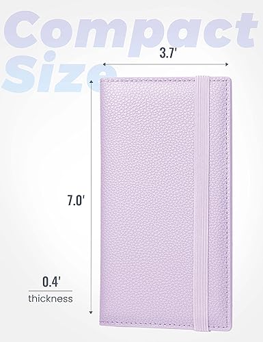 Miniatura 5 de Funda para chequera personal, soporte para chequera con soporte para bolígrafo y divisor de plástico transparente integrado para cheques duplicados,