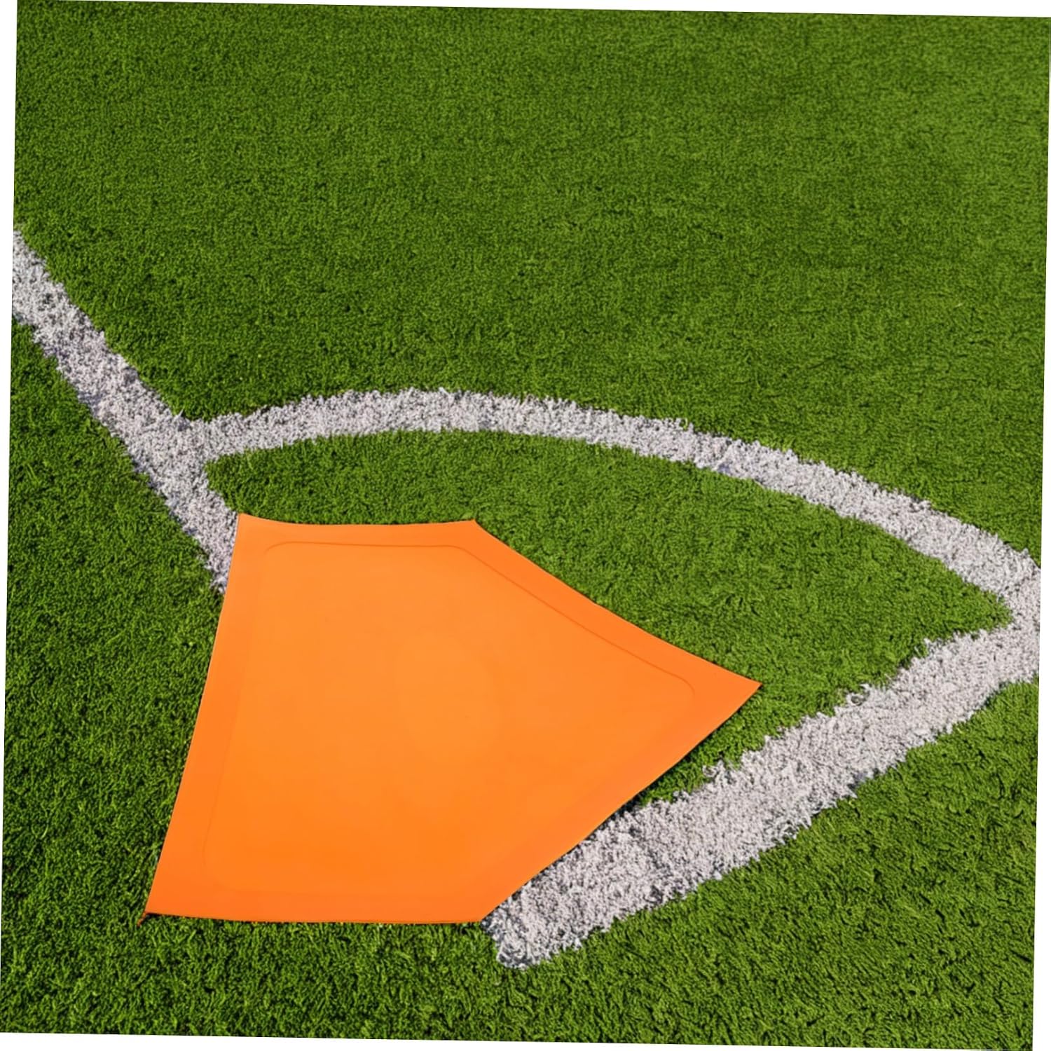 Baseball Home Plate Softball Mat for Boys and Girls Portable Training Equipment for Pitching Hitting Practice User-Friendly Versatile for All Ages Orange Color