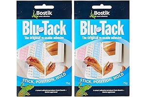 LLC Reusable Adhesive 75g (2-Pack): The Ultimate Blu-Tack Substitute for Home, Office, and Classroom