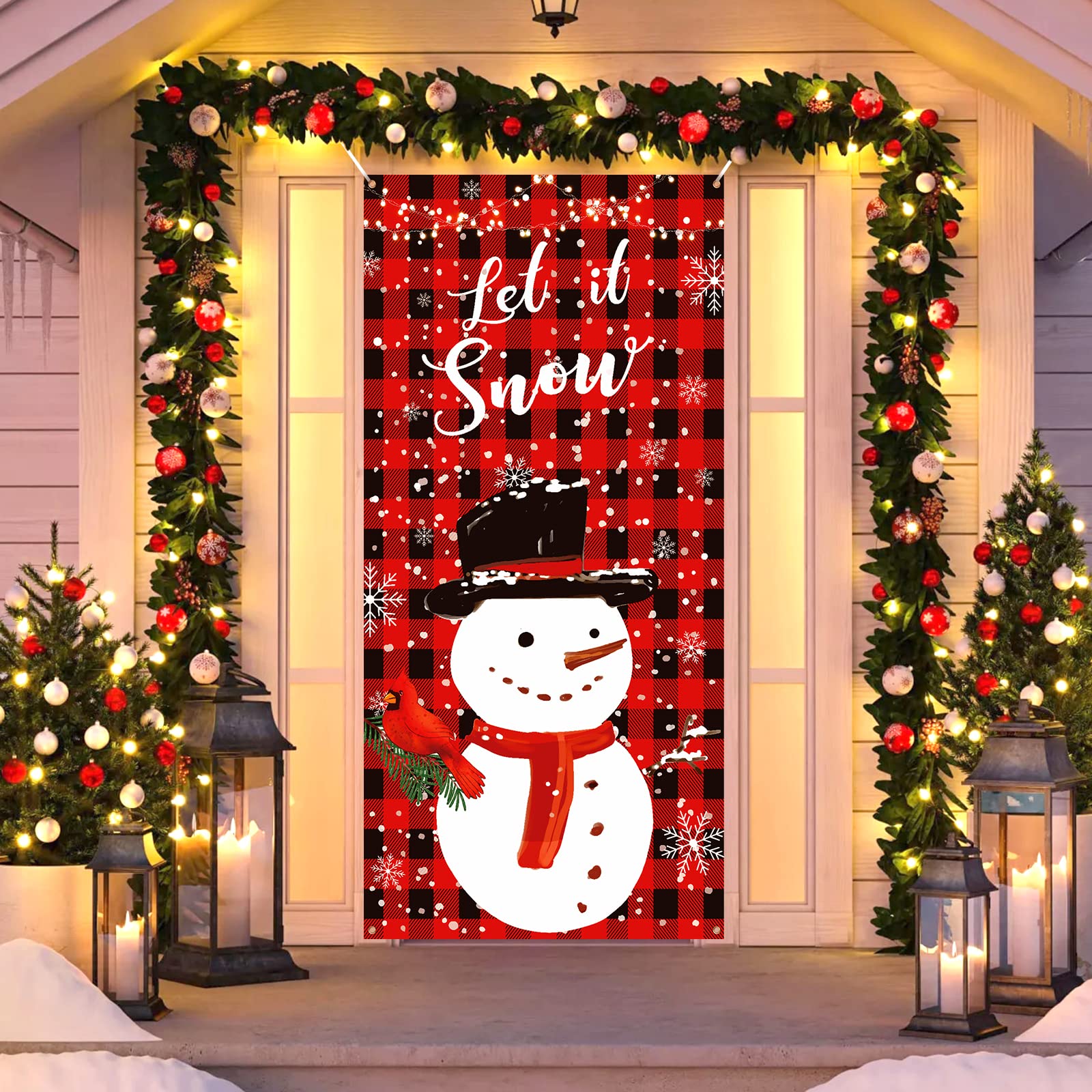 Christmas Office Door Decorating Ideas Snowman