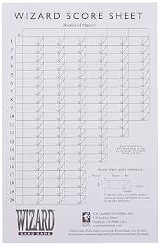 Wizard® Oversized Scorepads: U.S. Games Systems