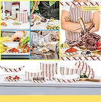 Vista 6 de MotBach Paquete de 200 bandejas de papel a cuadros de 1/4 libras desechables para botes de papel pequeños, recipientes para platos, 0.25 libras