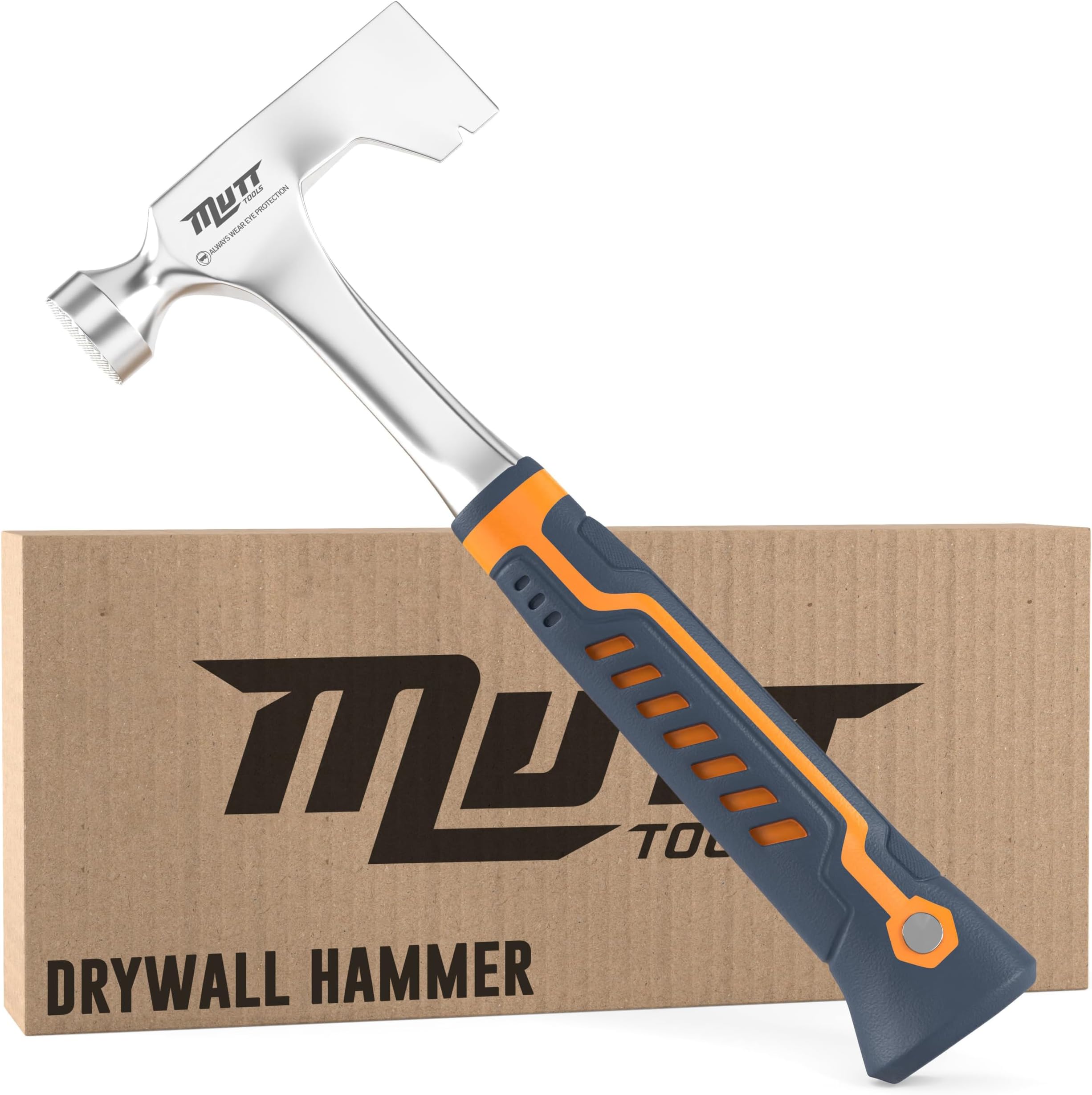 Mutt Tools Professional Drywall Hammer Hatchet – 14oz Head – Ergonomic Grip – Lath Hammer for Drywall Installation and Demolition