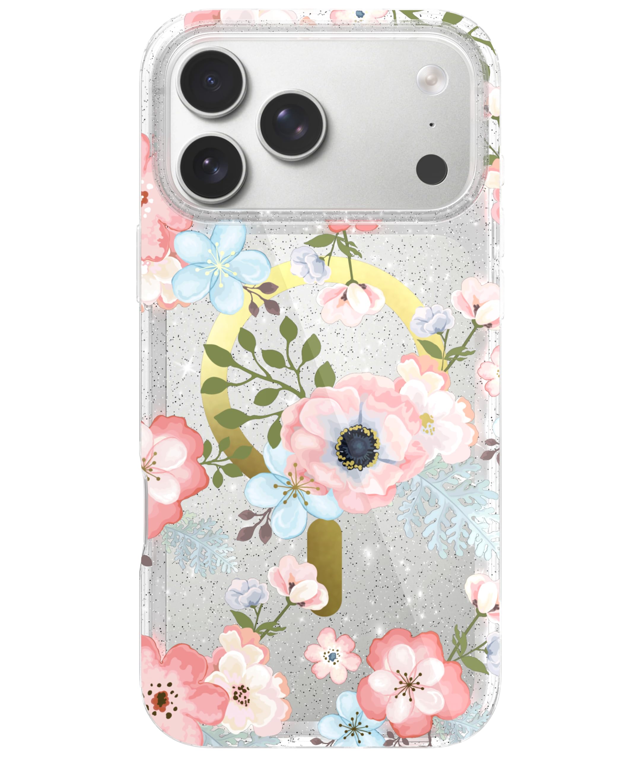 LONLI Hue - Elegante funda magnética para teléfono con diseño floral