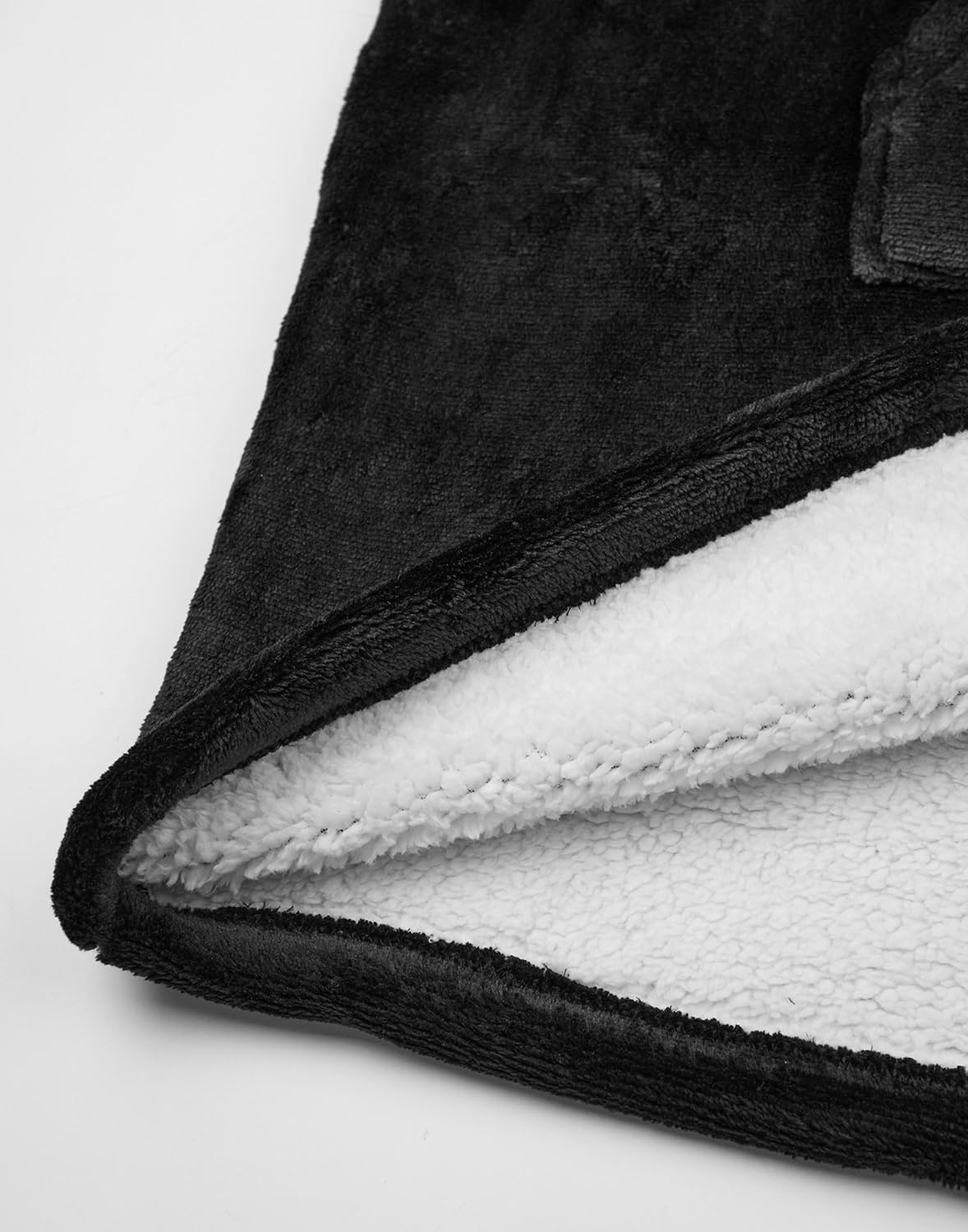 Ghost Busters Kids Wearable Blanket Hoodie | Childrens Hooded Sherpa Fleece Pullover in Black with Ghost Busters Logo