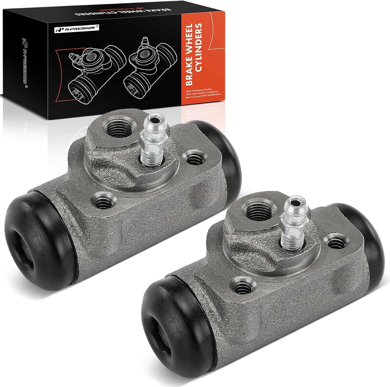 A-Premium Rear Driver and Passenger Drum Brake Wheel Cylinder Compatible with Ford, Mazda and Mercury Models - Mustang 1980-1993, Thunderbird, B2300, B3000, B4000, Capri, Cougar, 2-PC Set