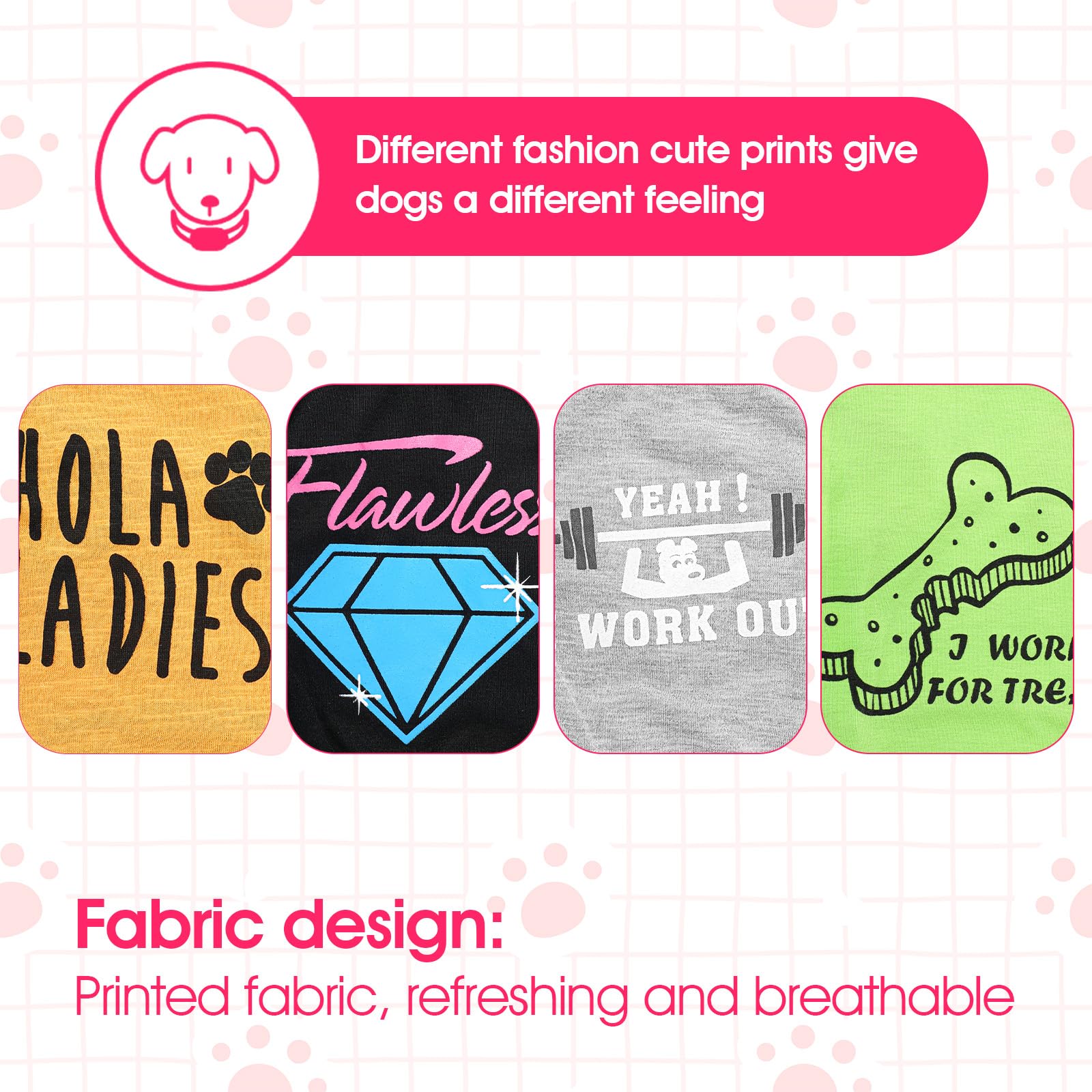 Lot de 4 vêtements pour chihuahua, t-shirts mignons pour petit chien, doux et confortable, noir, taille XXS pour Teacup, Yorkshire Terrier, chiots et chatons