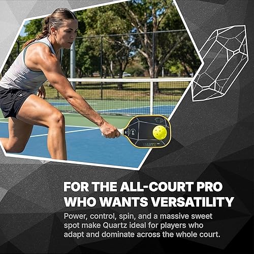 Miniatura 6 de Six Zero Pickleball Paleta de pickleball de cuarzo, construcción premium, carbono crudo, ideal para principiantes