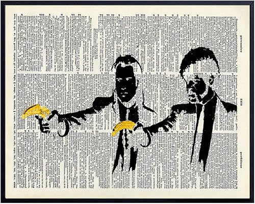 Miniatura 1 de Banksy Graffiti, póster de pulp Fiction Banana Gun  Mural de calle de 8 x 10, arte de diccionario, decoración de pared urbana  Regalo fresco y