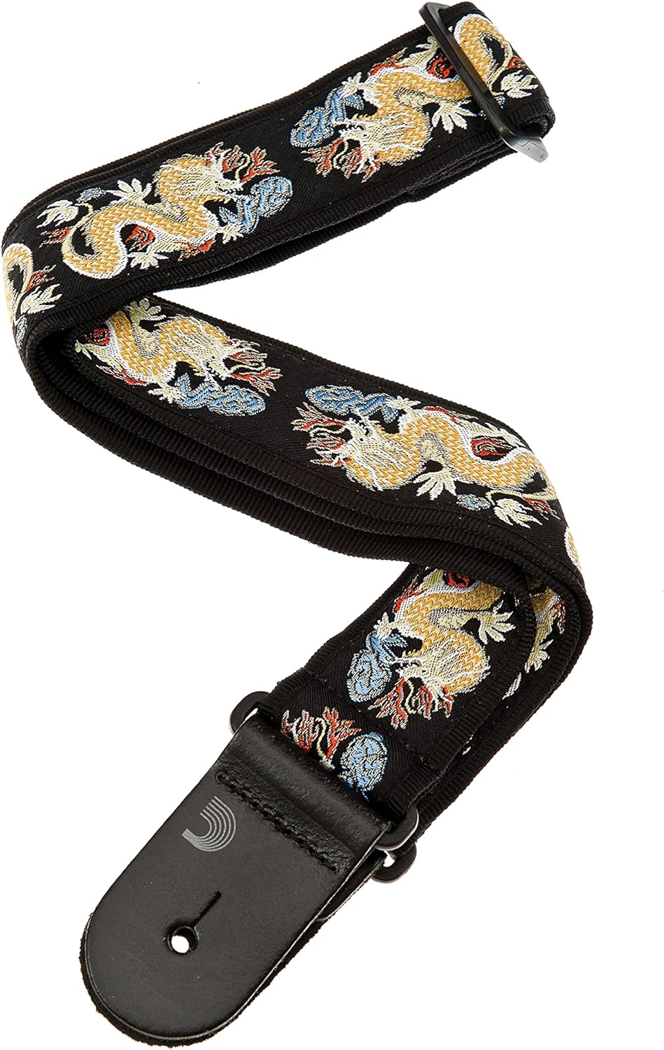 D'Addario Guitar Strap, Tiki Mask - Red, 2'' Wide, Polyester, Modern, Adjustable from 39'' to 69''